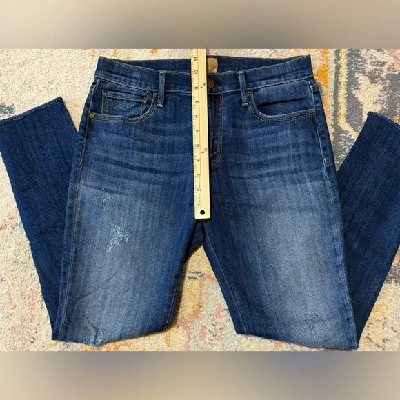 Driftwood Jeans Womens Size 29 Jackie Dark Wash Floral Embroidery Skinny Destroy - Picture 5 of 7